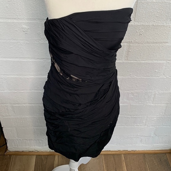 Express Lace Side Zipper Bodycon Black Dress size 8 - Picture 3 of 5